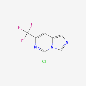 molecular formula C7H3ClF3N3 B15503480 5-Chloro-7-(trifluoromethyl)imidazo[1,5-c]pyrimidine 