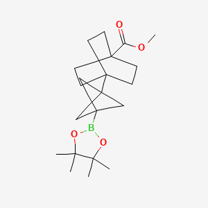 Methyl 4-(3-(4,4,5,5-tetramethyl-1,3,2-dioxaborolan-2-yl)bicyclo[1.1.1]pentan-1-yl)bicyclo[2.2.2]octane-1-carboxylate