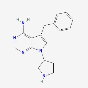 molecular formula C17H19N5 B15503564 5-Benzyl-7-pyrrolidin-3-ylpyrrolo[2,3-d]pyrimidin-4-amine 