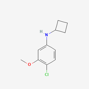 molecular formula C11H14ClNO B15503580 4-Chloro-N-cyclobutyl-3-methoxyaniline 