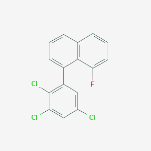 molecular formula C16H8Cl3F B15503600 1-Fluoro-8-(2,3,5-trichlorophenyl)naphthalene 