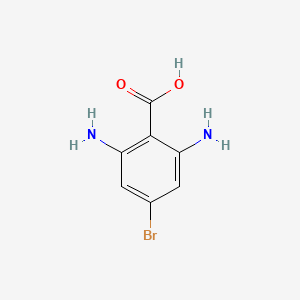 molecular formula C7H7BrN2O2 B15503602 2,6-Diamino-4-bromobenzoic acid 