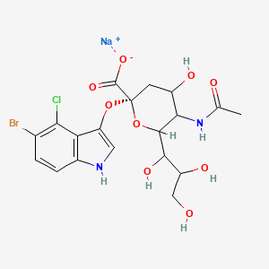 sodium;(2S)-5-acetamido-2-[(5-bromo-4-chloro-1H-indol-3-yl)oxy]-4-hydroxy-6-(1,2,3-trihydroxypropyl)oxane-2-carboxylate