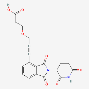 molecular formula C19H16N2O7 B15503619 Thalidomide-propargyl-O-C2-acid 