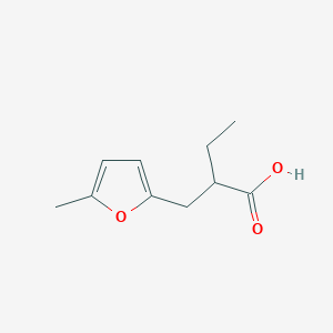 molecular formula C10H14O3 B15503620 2-((5-Methylfuran-2-yl)methyl)butanoic acid 