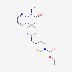 Ethyl 4-((1-ethyl-2-oxo-2,3-dihydro-1H-spiro[[1,8]naphthyridine-4,4'-piperidin]-1'-yl)methyl)piperidine-1-carboxylate