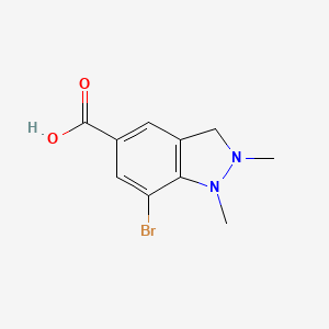 molecular formula C10H11BrN2O2 B15503664 7-Bromo-1,2-dimethyl-1H-1,3-benzodiazole-5-carboxylic acid 