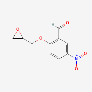 molecular formula C10H9NO5 B15503698 5-nitro-2-{[(2R)-oxiran-2-yl]methoxy}benzaldehyde 