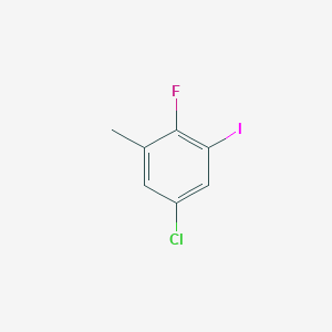 molecular formula C7H5ClFI B15503716 5-Chloro-2-fluoro-1-iodo-3-methylbenzene 