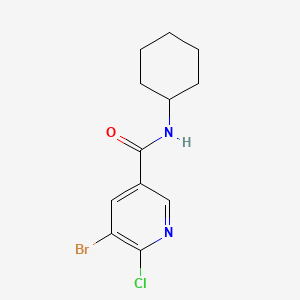 5-bromo-6-chloro-N-cyclohexylnicotinamide