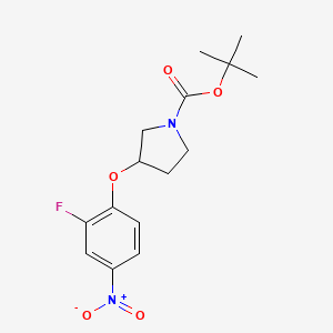 molecular formula C15H19FN2O5 B15503742 Tert-butyl 3-(2-fluoro-4-nitrophenoxy)pyrrolidine-1-carboxylate 