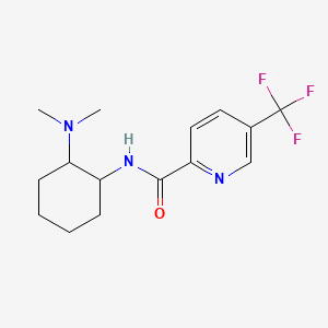 molecular formula C15H20F3N3O B15503788 N-[(1S,2S)-2-(Dimethylamino)cyclohexyl]-5-(trifluoromethyl)-2-pyridinecarboxamide 