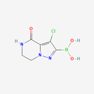 molecular formula C6H7BClN3O3 B15503934 (3-Chloro-4-oxo-4,5,6,7-tetrahydropyrazolo[1,5-a]pyrazin-2-yl)boronic acid 