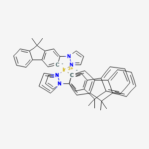 molecular formula C54H45IrN6 B15503959 (OC-6-22)-Tris[9,9-dimethyl-2-(1H-pyrazol-1-yl-kappaN2)-9H-fluoren-3-yl-kappaC]iridium 