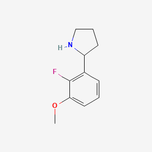 molecular formula C11H14FNO B15503994 2-(2-Fluoro-3-methoxyphenyl)pyrrolidine 