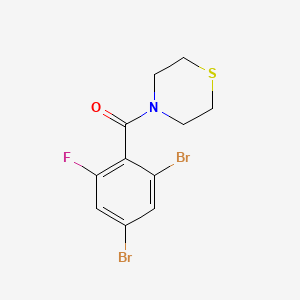 molecular formula C11H10Br2FNOS B15504024 (2,4-Dibromo-6-fluorophenyl)(thiomorpholino)methanone 