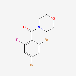 molecular formula C11H10Br2FNO2 B15504056 (2,4-Dibromo-6-fluorophenyl)(morpholino)methanone 