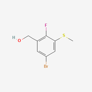 (5-Bromo-2-fluoro-3-(methylthio)phenyl)methanol