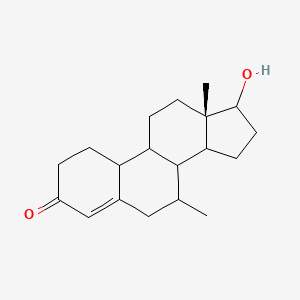 molecular formula C19H28O2 B15504198 (13S)-17-hydroxy-7,13-dimethyl-2,6,7,8,9,10,11,12,14,15,16,17-dodecahydro-1H-cyclopenta[a]phenanthren-3-one 