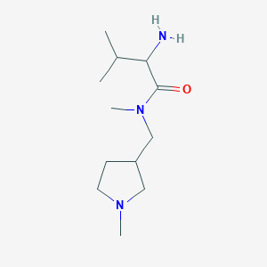 2-amino-N,3-dimethyl-N-[(1-methylpyrrolidin-3-yl)methyl]butanamide