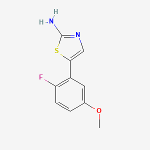 molecular formula C10H9FN2OS B15504227 5-(2-Fluoro-5-methoxyphenyl)thiazol-2-amine 