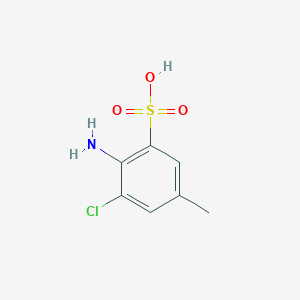 molecular formula C7H8ClNO3S B15504228 2-amino-3-chloro-5-methylbenzenesulfonic acid 