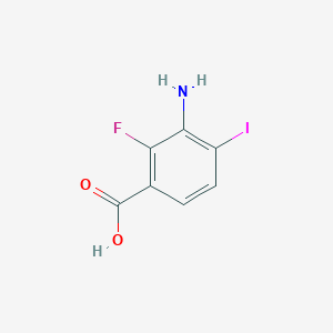 molecular formula C7H5FINO2 B15504236 3-Amino-2-fluoro-4-iodobenzoic acid 