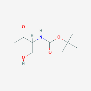 molecular formula C9H17NO4 B15504255 tert-butyl N-(1-hydroxy-3-oxobutan-2-yl)carbamate 