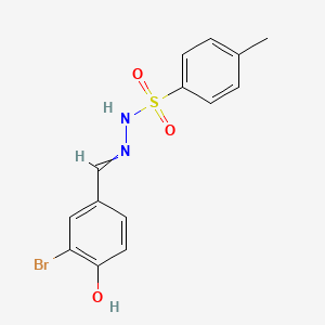 molecular formula C14H13BrN2O3S B15504257 N-[(3-bromo-4-hydroxyphenyl)methylideneamino]-4-methylbenzenesulfonamide 