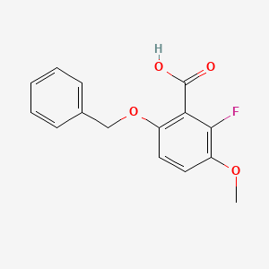 molecular formula C15H13FO4 B15504266 6-(Benzyloxy)-2-fluoro-3-methoxybenzoic acid 