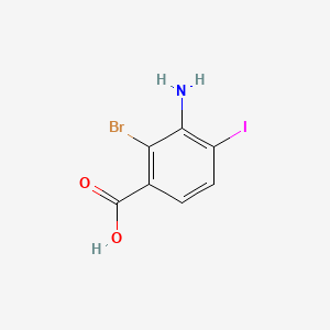 molecular formula C7H5BrINO2 B15504310 3-Amino-2-bromo-4-iodobenzoic acid 