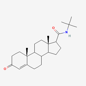 molecular formula C24H37NO2 B15504329 (1S,3aS,3bS,9aR,9bS,11aS)-N-tert-butyl-9a,11a-dimethyl-7-oxo-1H,2H,3H,3aH,3bH,4H,5H,7H,8H,9H,9aH,9bH,10H,11H,11aH-cyclopenta[a]phenanthrene-1-carboxamide 