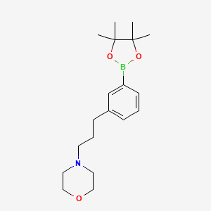 4-[3-[3-(4,4,5,5-Tetramethyl-[1,3,2]dioxaborolan-2-YL)-phenyl]-propyl]-morpholine