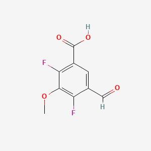 molecular formula C9H6F2O4 B15504390 2,4-Difluoro-5-formyl-3-methoxybenzoic acid 