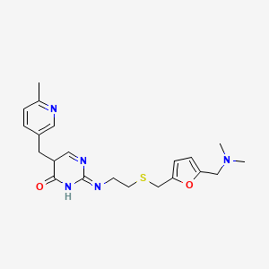 2-({2-[({5-[(Dimethylamino)methyl]furan-2-yl}methyl)sulfanyl]ethyl}amino)-5-[(6-methylpyridin-3-yl)methyl]pyrimidin-4(5H)-one