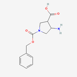 4-Amino-1-phenylmethoxycarbonylpyrrolidine-3-carboxylic acid