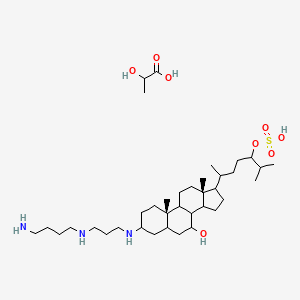 [6-[(10S,13R)-3-[3-(4-aminobutylamino)propylamino]-7-hydroxy-10,13-dimethyl-2,3,4,5,6,7,8,9,11,12,14,15,16,17-tetradecahydro-1H-cyclopenta[a]phenanthren-17-yl]-2-methylheptan-3-yl] hydrogen sulfate;2-hydroxypropanoic acid