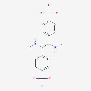 molecular formula C18H18F6N2 B15504477 1,2-Ethanediamine, N,N'-dimethyl-1,2-bis[4-(trifluoromethyl)phenyl]-, (1R,2R)-(9CI) 