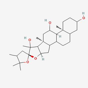 (4R,6R,7R,9S,13S)-2',2',3',7,9,13-hexamethylspiro[5-oxapentacyclo[10.8.0.02,9.04,8.013,18]icosane-6,5'-oxolane]-7,11,16-triol