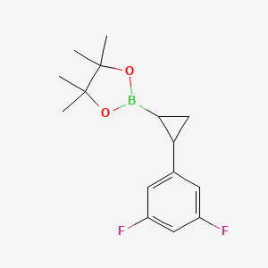 2-[2-(3,5-Difluorophenyl)cyclopropyl]-4,4,5,5-tetramethyl-1,3,2-dioxaborolane