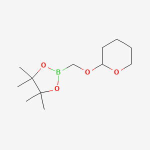 molecular formula C12H23BO4 B15504496 4,4,5,5-Tetramethyl-2-(oxan-2-yloxymethyl)-1,3,2-dioxaborolane 