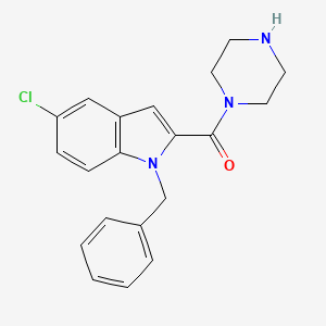 (1-Benzyl-5-chloro-1H-indol-2-yl)(piperazin-1-yl)methanone