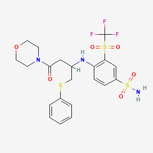 (R)-4-((4-Morpholino-4-oxo-1-(phenylthio)butan-2-yl)amino)-3-((trifluoromethyl)sulfonyl)benzenesulfonamide