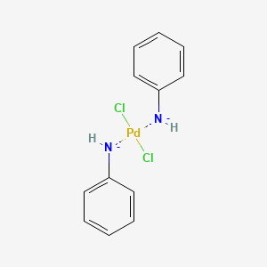 molecular formula C12H12Cl2N2Pd-2 B15504585 Palladium, bis(benzenamine)dichloro-, (SP-4-1)- 