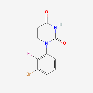 molecular formula C10H8BrFN2O2 B15504618 1-(3-Bromo-2-fluoro-phenyl)hexahydropyrimidine-2,4-dione 