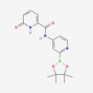 6-oxo-N-[2-(4,4,5,5-tetramethyl-1,3,2-dioxaborolan-2-yl)pyridin-4-yl]-1H-pyridine-2-carboxamide