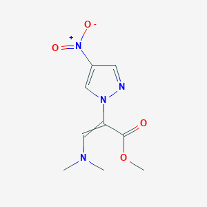 molecular formula C9H12N4O4 B15504656 methyl 3-(dimethylamino)-2-(4-nitropyrazol-1-yl)prop-2-enoate 