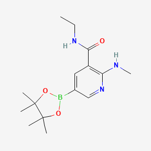 N-ethyl-2-methylamino-5-(4,4,5,5-tetramethyl-[1,3,2]dioxaborolan-2-yl)-nicotinamide