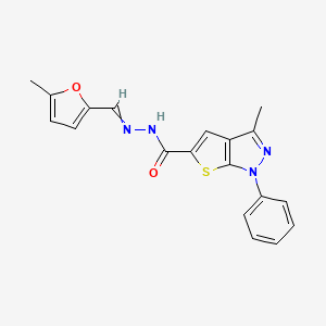 3-Methyl-N'-((5-methylfuran-2-yl)methylene)-1-phenyl-1H-thieno[2,3-c]pyrazole-5-carbohydrazide