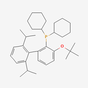 (3-(tert-Butoxy)-2',6'-diisopropyl-[1,1'-biphenyl]-2-yl)dicyclohexylphosphane